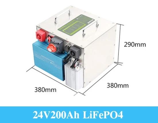 定制磷酸鐵鋰電池24V 200ah家庭儲能太陽能備用電池